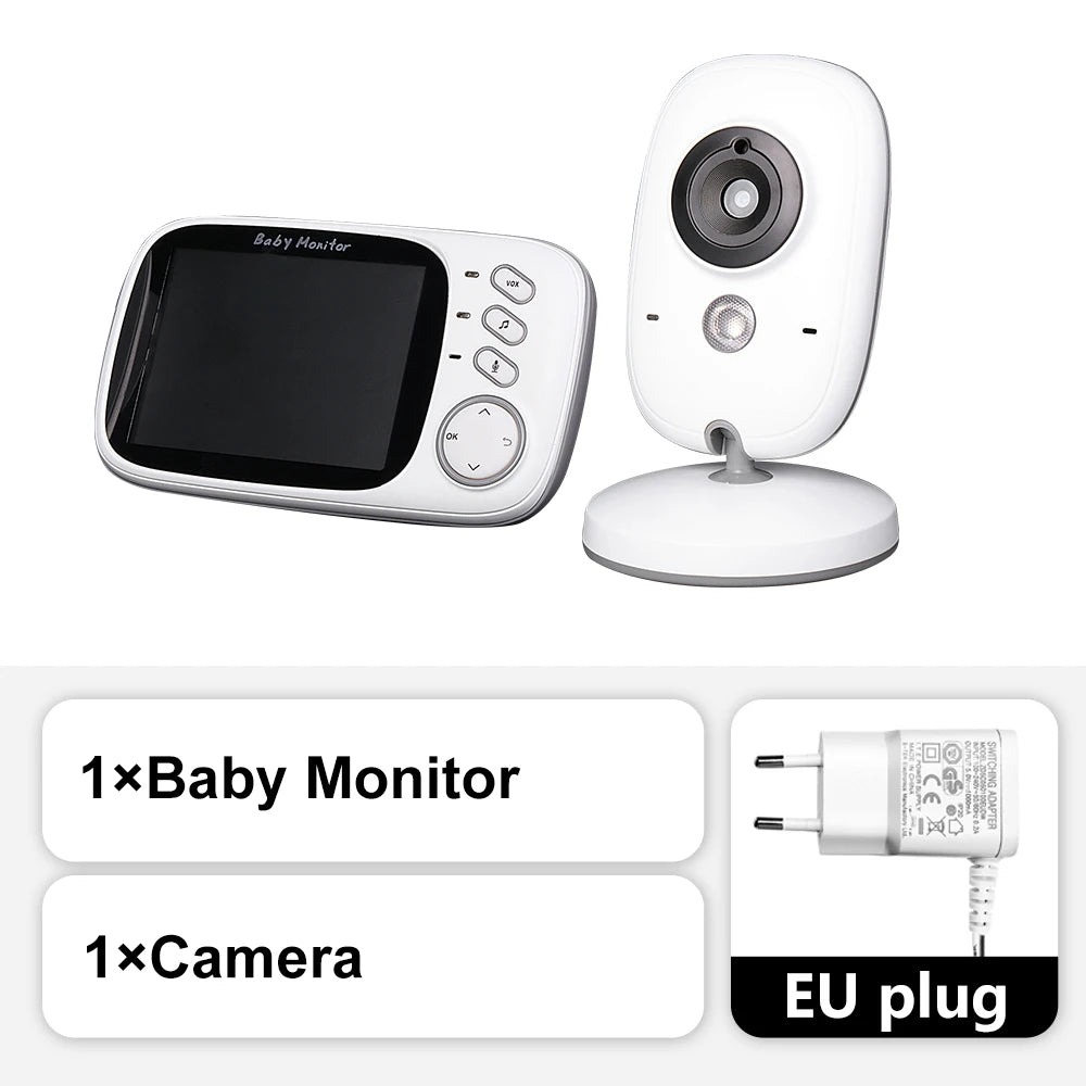 3.5-Inch Video Baby Monitor with Night Vision, 2.4G Two-Way Audio, and Temperature Monitoring