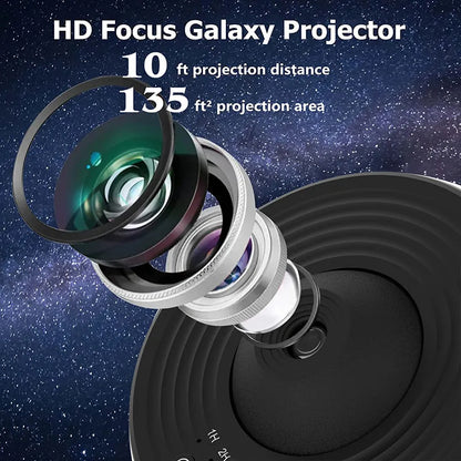 Galaxy Projector Night Light: 360-Degree Rotating Planetarium Lamp for Children's Bedrooms, Ideal for Valentine's Day Gifts and Wedding Decor