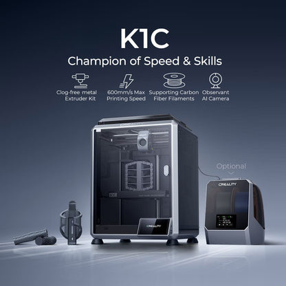 K1C 3D Printer - 600Mm/S Printing, 220X220X250Mm Build Volume, 300°C High-Temp Nozzle, Carbon Fiber Filament Support