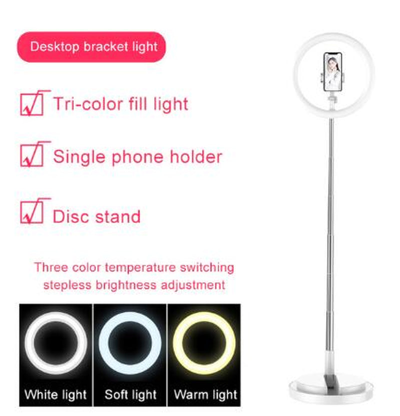 Portable LED Selfie Ring Light for YouTube, Vlogging, and Live Photography