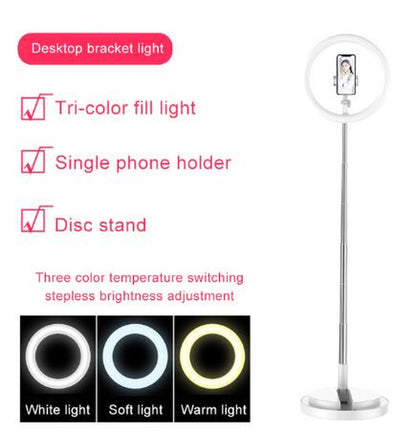 Portable LED Selfie Ring Light for YouTube, Vlogging, and Live Photography