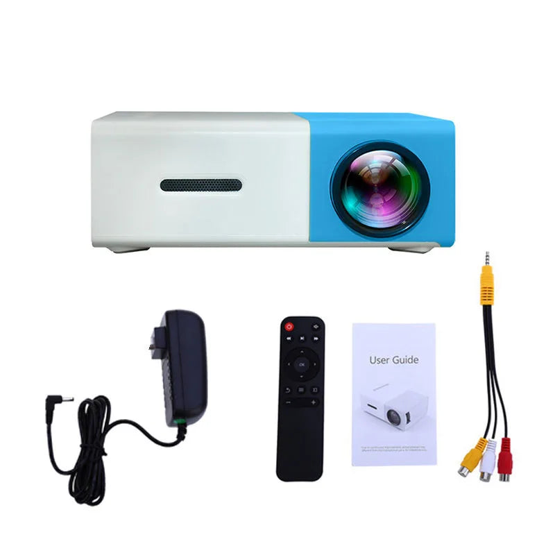 YG300 Pro Mini Projector - Portable LED Beamer with 1080P Full HD Support, HDMI, USB, and Audio Output