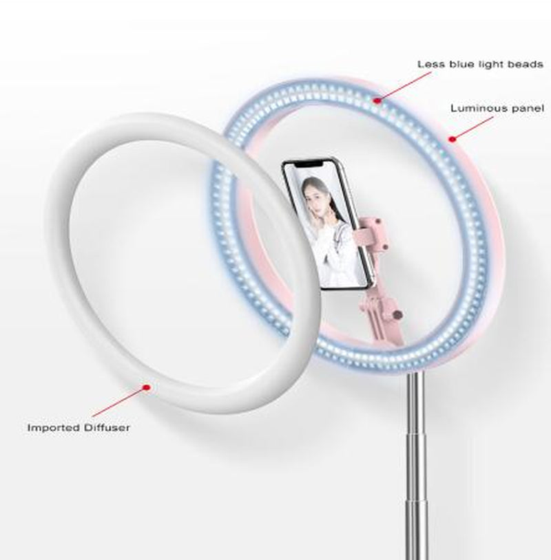 Portable LED Selfie Ring Light for YouTube, Vlogging, and Live Photography