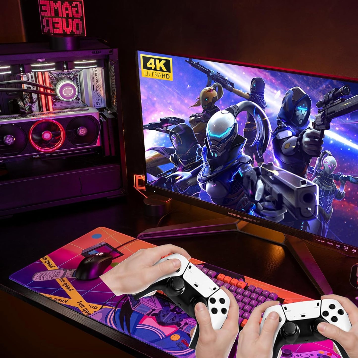 2025 Enhanced Retro Gaming Console: 4K HDMI Video Game System with Over 40,000 Games, 23 Emulators, and Dual 2.4G Controllers (128GB) - Plug and Play Design