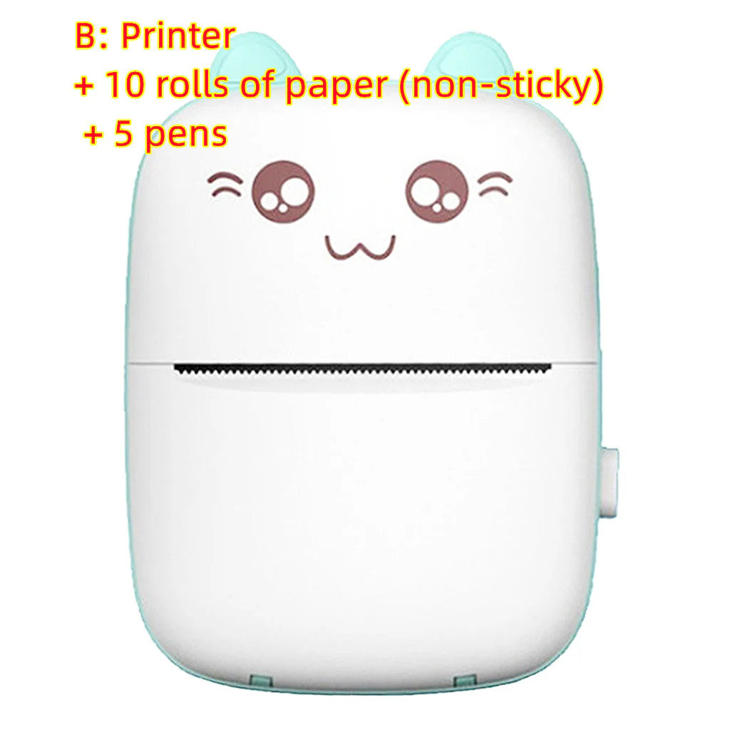 Portable Mini Bluetooth and Wi-Fi Printer for Mobile Photo Printing and Labeling