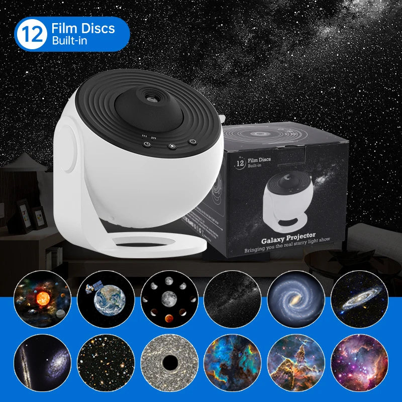 Galaxy Projector Night Light: 360-Degree Rotating Planetarium Lamp for Children's Bedrooms, Ideal for Valentine's Day Gifts and Wedding Decor