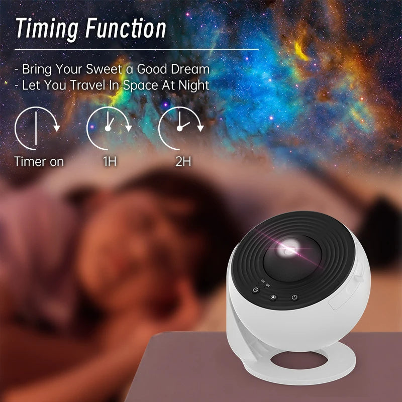 Galaxy Projector Night Light: 360-Degree Rotating Planetarium Lamp for Children's Bedrooms, Ideal for Valentine's Day Gifts and Wedding Decor