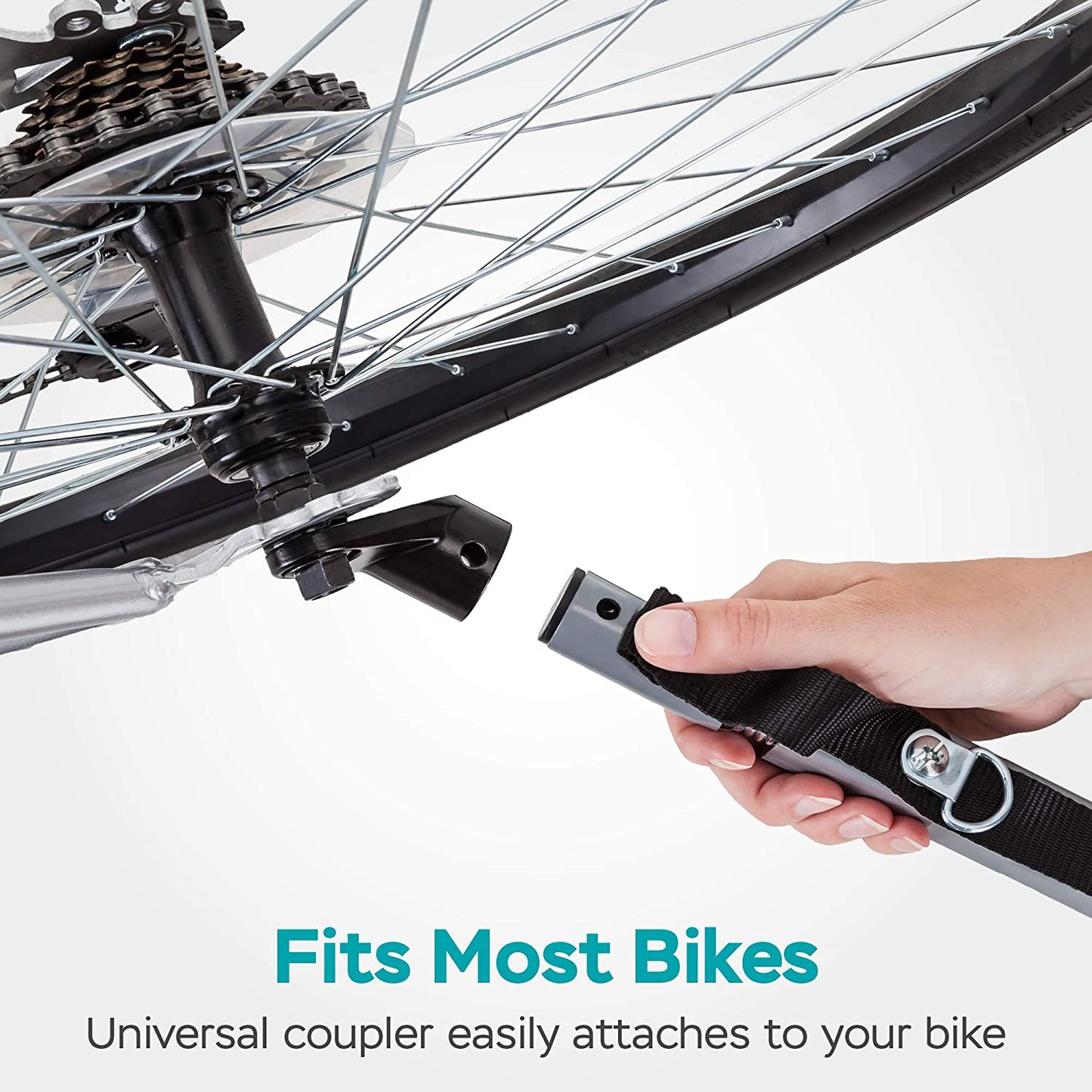 Quick-N-Ez Double Tow Behind Bike Trailer for Toddlers and Kids - Convertible Stroller and Jogger with 2-in-1 Canopy, Universal Bicycle Coupler, Folding Frame, Available in Multiple Colors