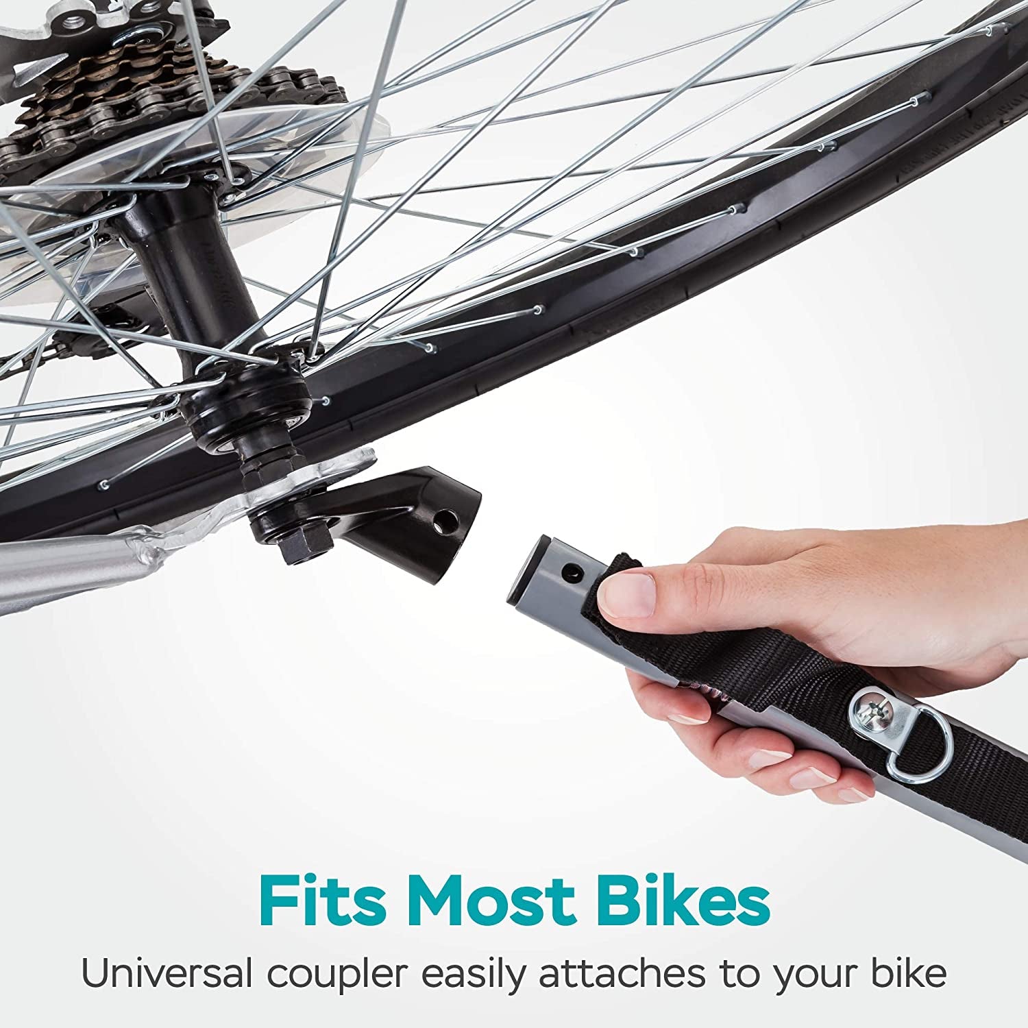 Quick-N-Ez Double Tow Behind Bike Trailer for Toddlers and Kids - Convertible Stroller and Jogger with 2-in-1 Canopy, Universal Bicycle Coupler, Folding Frame, Available in Multiple Colors