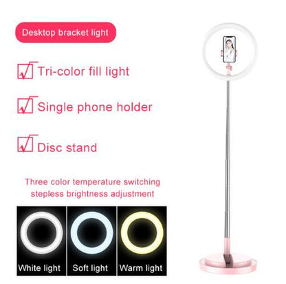 Portable LED Selfie Ring Light for YouTube, Vlogging, and Live Photography