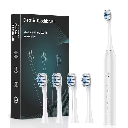 2026 Sonic Electric Toothbrush for Adults with Timer, 5 Modes, USB Rechargeable, and Replacement Brush Heads Set
