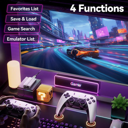 2025 Enhanced Retro Gaming Console: 4K HDMI Video Game System with Over 40,000 Games, 23 Emulators, and Dual 2.4G Controllers (128GB) - Plug and Play Design