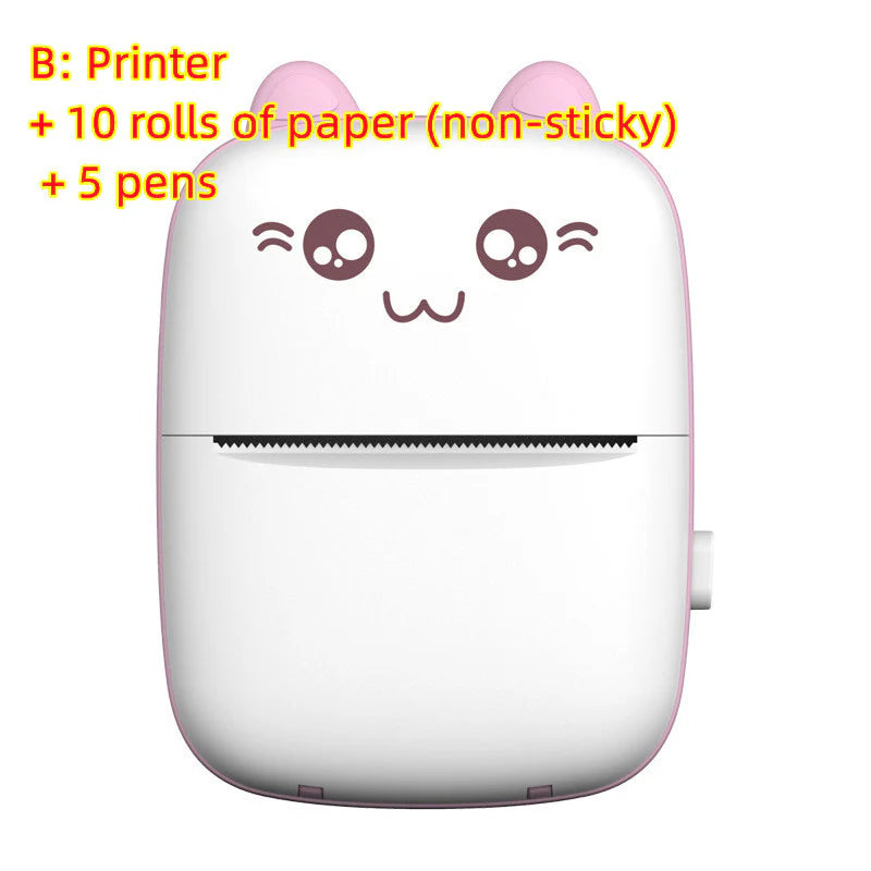 Portable Mini Bluetooth and Wi-Fi Printer for Mobile Photo Printing and Labeling