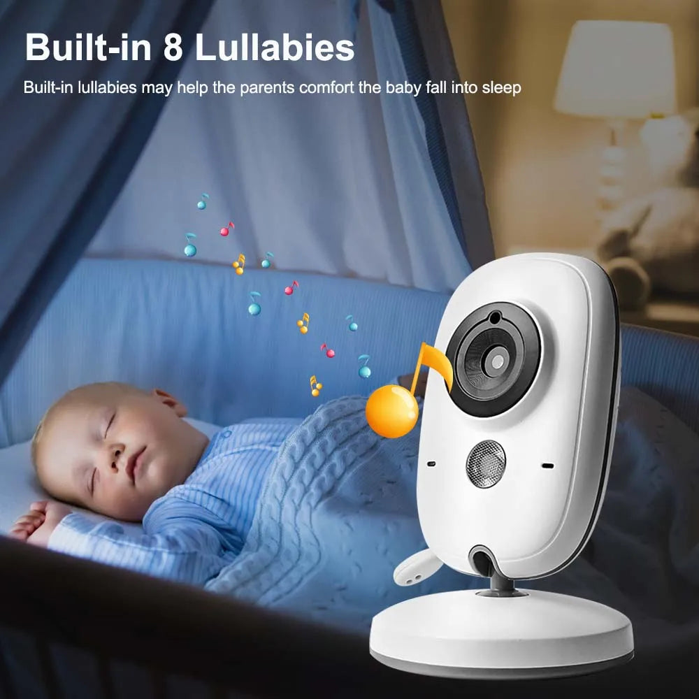 3.5-Inch Video Baby Monitor with Night Vision, 2.4G Two-Way Audio, and Temperature Monitoring