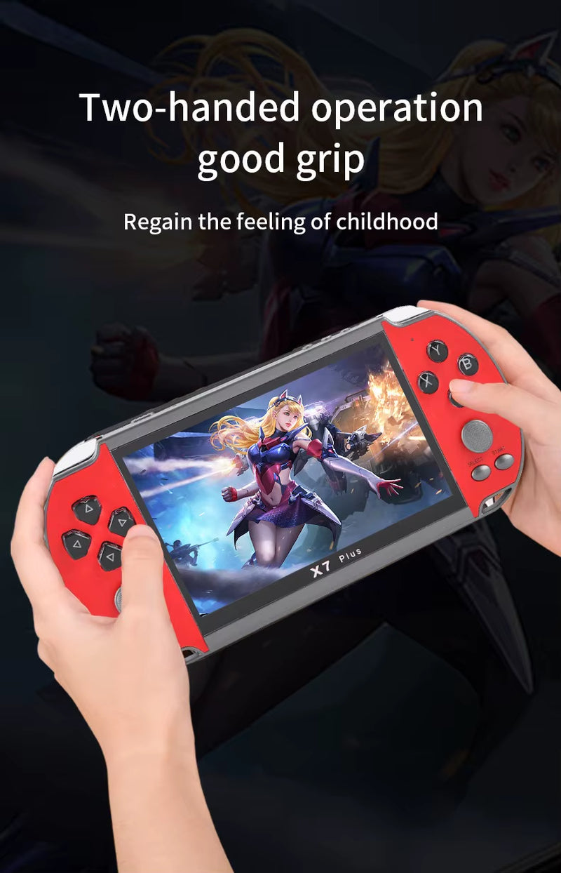 X7Plus Handheld Game Console with 5.1-Inch HD Screen, Portable Audio Video Player, Over 15,000 Built-In Classic Games