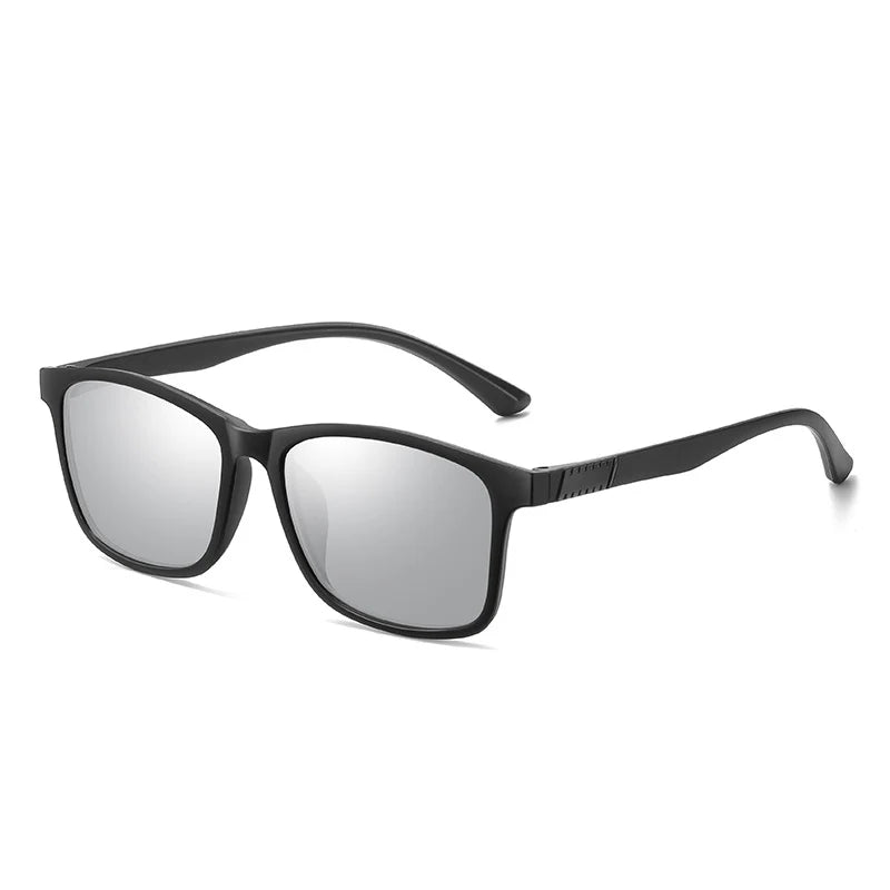 Cross-Border Polarized Sports Sunglasses for Men, Trendy Square Frame, Dust-Proof Design for Cycling