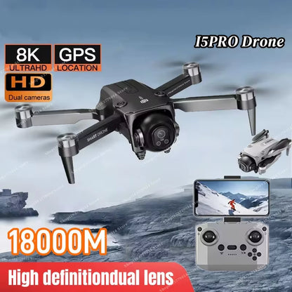 I5 Pro Drone with 8K Camera, 5G WiFi FPV, Remote Control, and Obstacle Avoidance Technology - 2025 Model