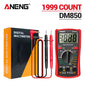 DM850 Professional Digital Multimeter with Automatic 1999 Counts for AC/DC Voltage, Ohm, and Current Measurement