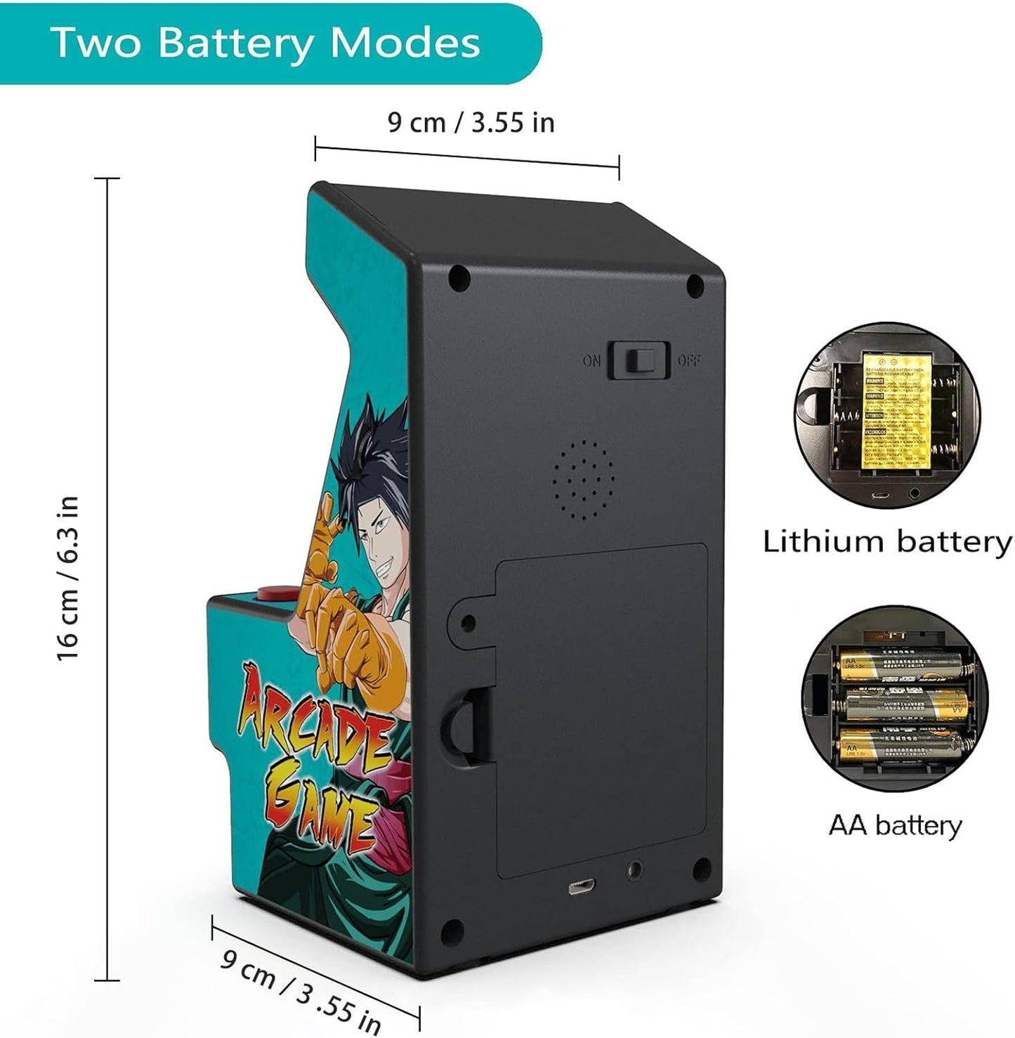 Portable Retro Game Console - Mini Arcade Machine with 156 Classic Games, Rechargeable Battery, 2.8-Inch Color Display, TV Connectivity, Perfect Gift for All Ages