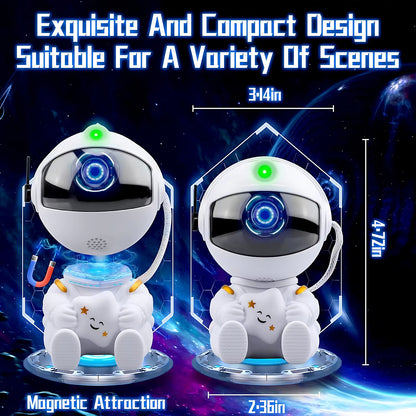 Galaxy Star Projector Night Light - Astronaut-Themed LED Lamp for Bedroom Decor and Children's Gifts