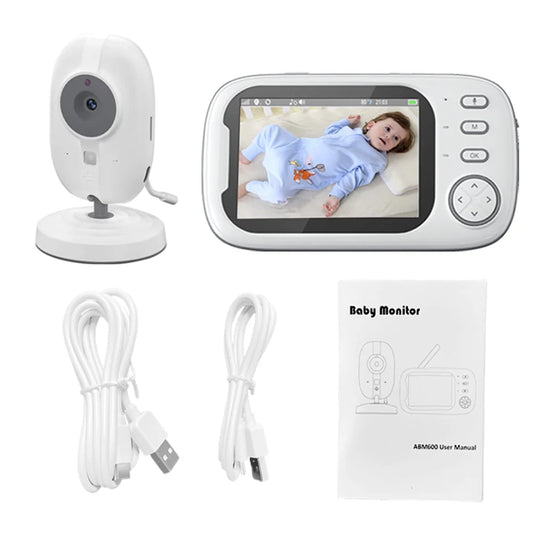 3.5-Inch Wireless Video Baby Monitor with Night Vision, Temperature Monitoring, and Two-Way Audio Communication