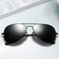 3026 Stainless Steel Metal Fashion Sunglasses with Tempered Glass for Men and Women - Pilot Style
