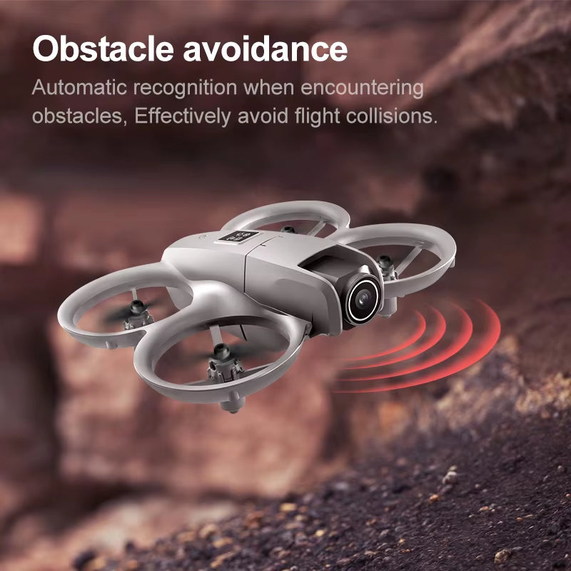 GT3 Mini Foldable Drone with LED Lights, 8K Aerial Photography, Optical Flow Positioning, and 360° Obstacle Avoidance