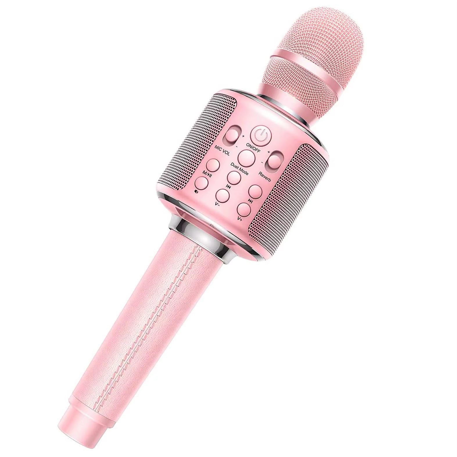 Bluetooth Wireless Karaoke Microphone - Portable Singing Machine with Duet Functionality for Recording, Playback, and Reverb - Ideal Gift for Adults and Children for Home KTV Use