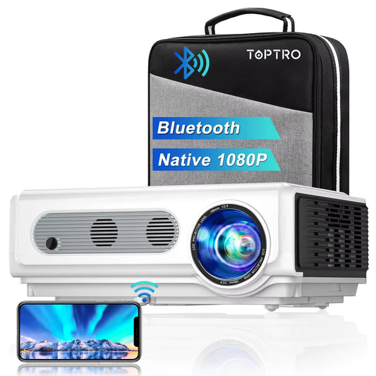 TR82 4K Home Theater Projector - 7500 Lumens, Native 1080P, WiFi Compatible for iOS, Android, and TV Stick