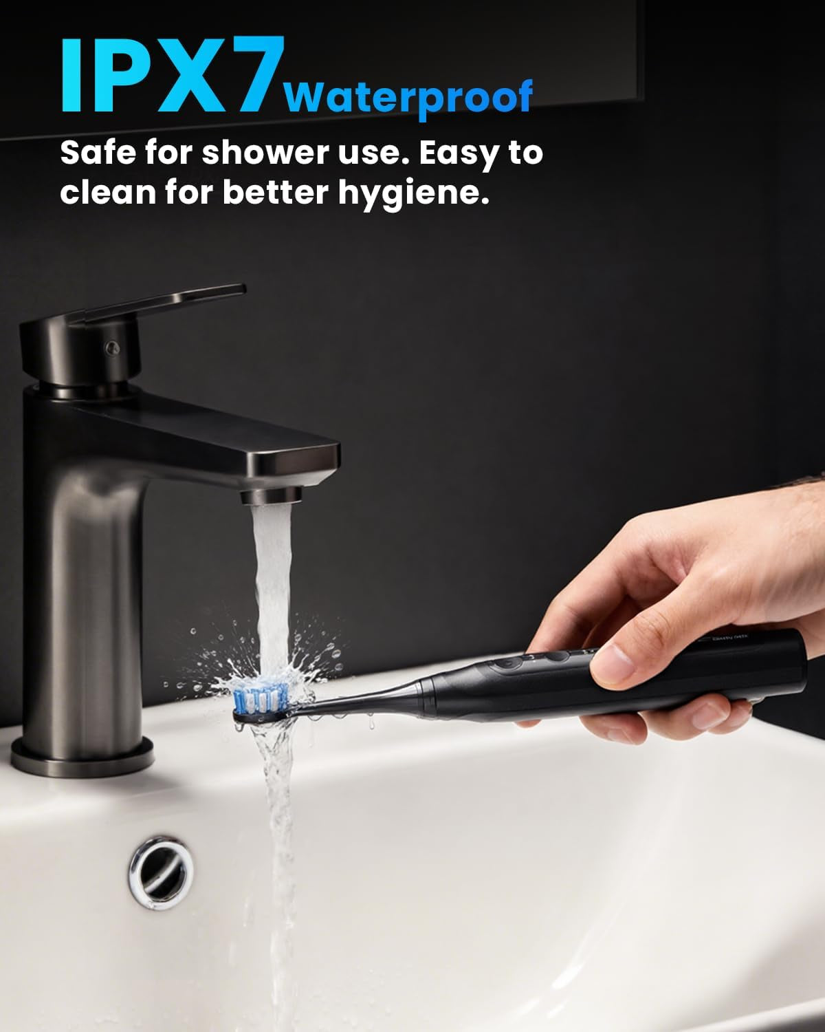 Sonic Electric Toothbrush for Adults, Rechargeable Ultrasonic Electric Toothbrush with 8 Brush Heads, Travel Case, Charging Base & Wireless Charging - 5 Modes with Smart Timer