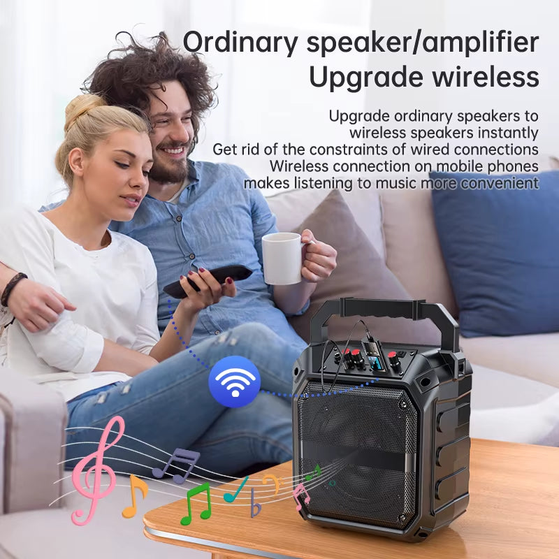 Bluetooth 5.4 Audio Receiver and Transmitter with AUX and USB Connectivity, LED Display, and TF Card Playback for Car, TV, Speakers, and PC