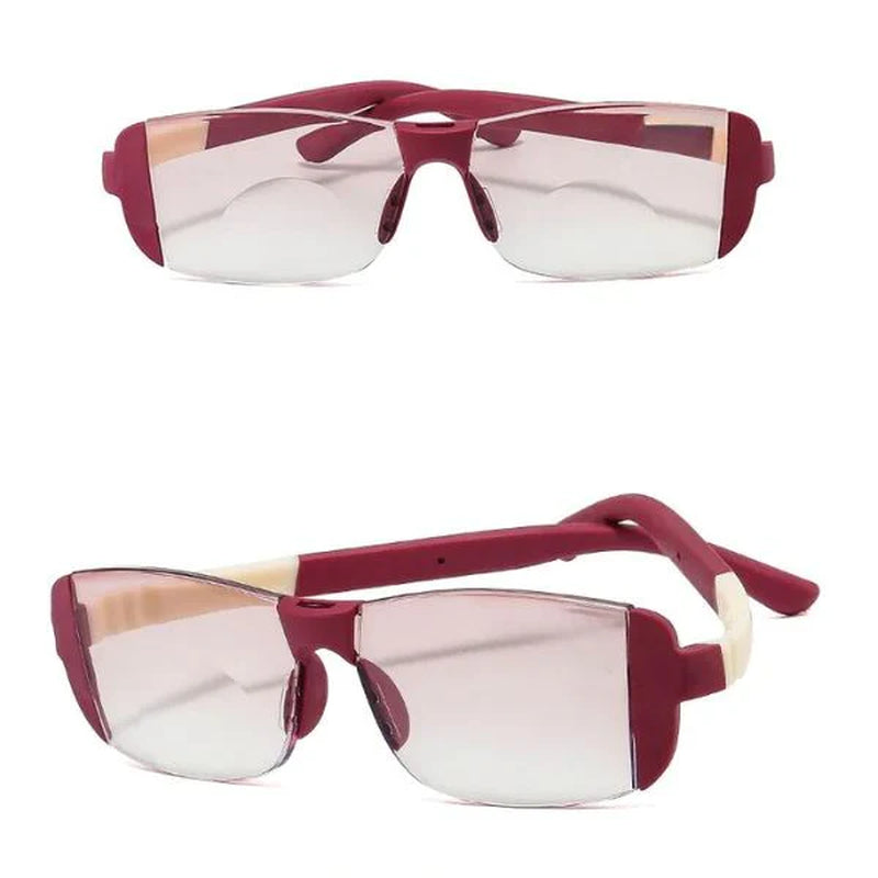 Ultra-Light High-Definition Bifocal Reading Glasses for Presbyopia with Blue Light Protection for Middle-Aged and Elderly Men and Women