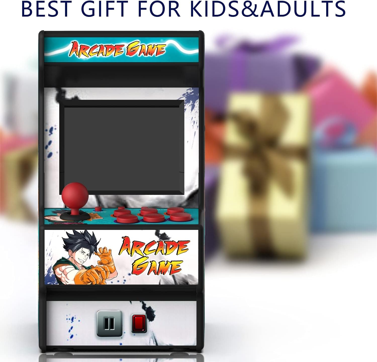 Portable Retro Game Console - Mini Arcade Machine with 156 Classic Games, Rechargeable Battery, 2.8-Inch Color Display, TV Connectivity, Perfect Gift for All Ages