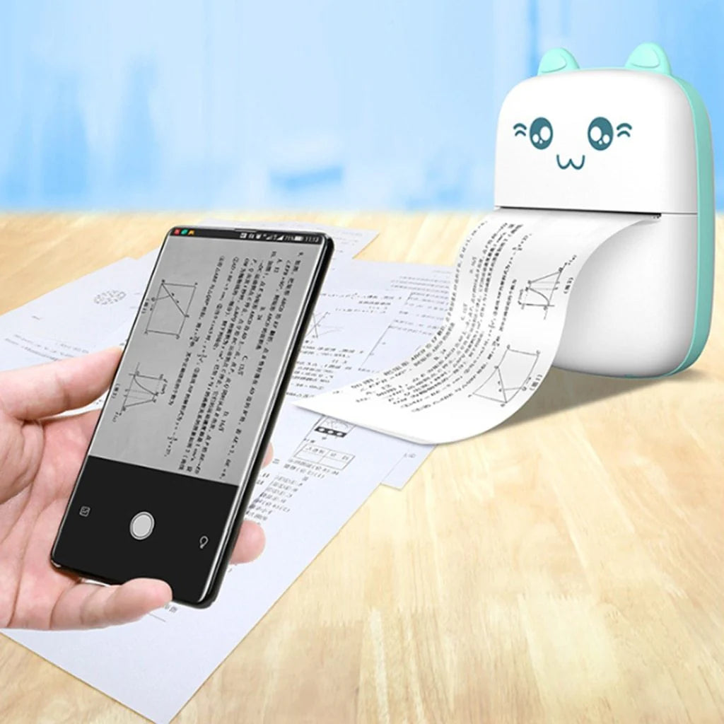 Portable Mini Bluetooth and Wi-Fi Printer for Mobile Photo Printing and Labeling