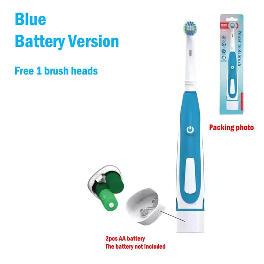 Sonic Electric Toothbrush with 3D Vibrating Technology for Comprehensive Gum Care and Teeth Whitening, Featuring Soft Bristle Heads and Battery Power